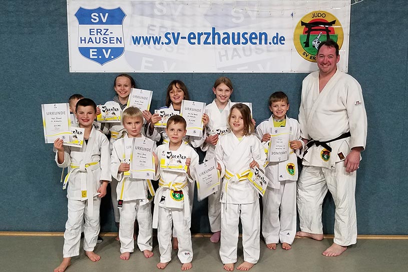 Dritte Judo-Gürtelprüfung beim SV Erzhausen in diesem Jahr 