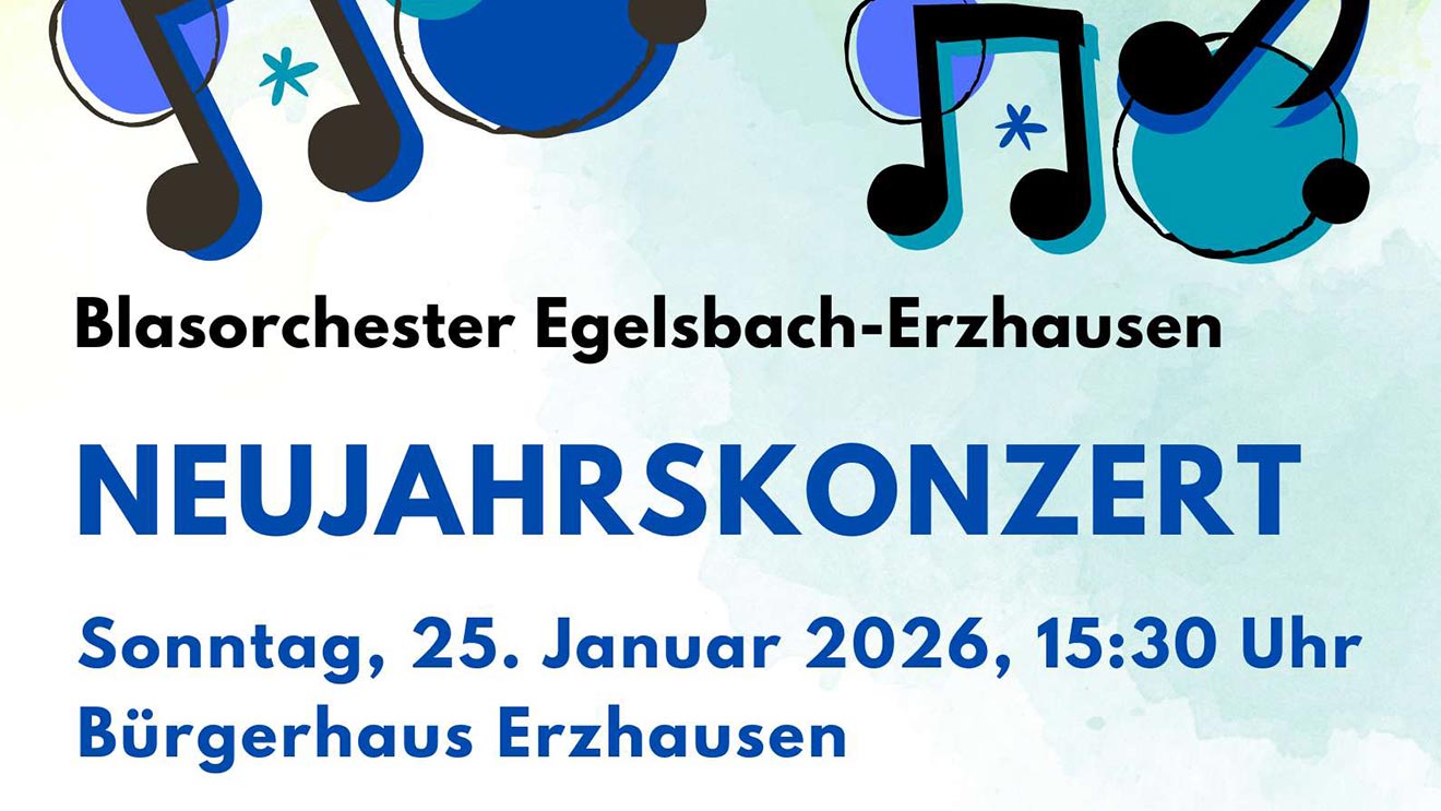 Großes Neujahrskonzert 2026: Blasorchester Egelsbach-Erzhausen lädt ein – Eintritt frei