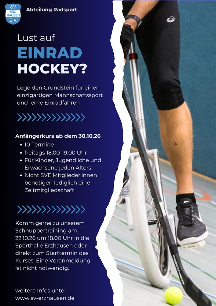 Flyer für den Einradkurs bei der SV Erzhausen